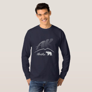 T-shirt Ours (AK) brun de Kodiak de l'Alaska - logo blanc