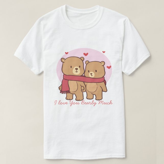 T-shirt ours amoureux (Design devant)