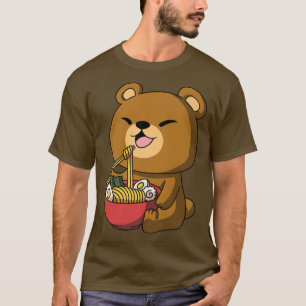 T-shirt Ours Anime Kawaii Noodles Asiatiques Ramen Japonai