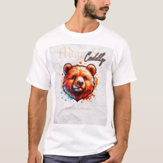 T-shirt Ours Aquarelle Adorable – Peinture Main Mi