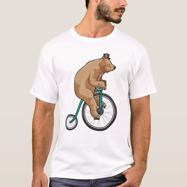 T-shirt Ours au cirque à vélo (Devant)