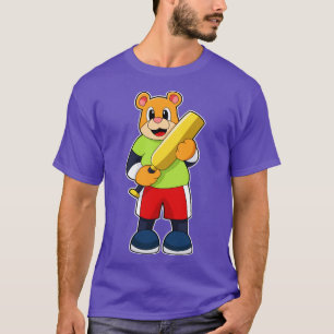 T-shirt Ours au cricket avec chauve-souris de cricket