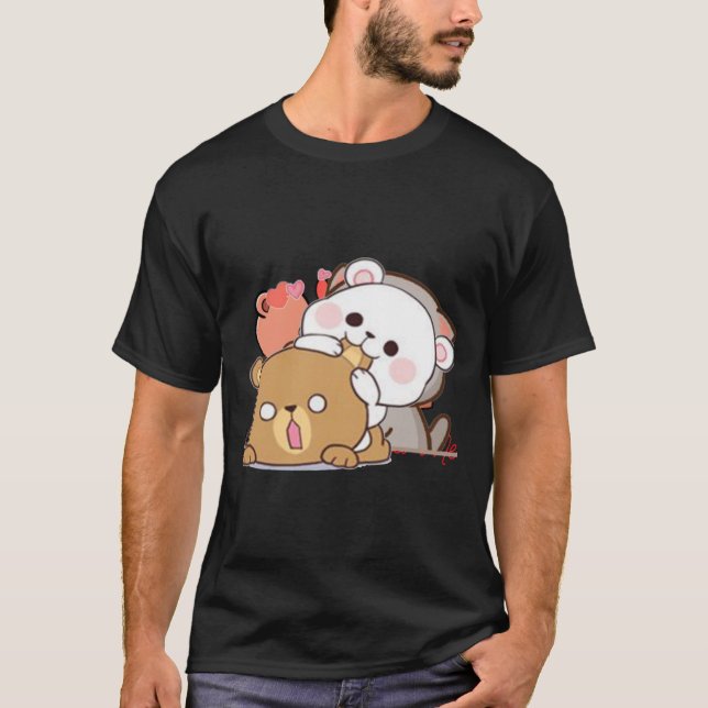 T-shirt ours au lait et au mocha (Devant)