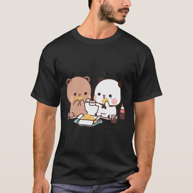 T-shirt ours au lait et mocha (Devant)
