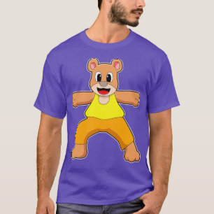 T-shirt Ours au Yoga en position debout