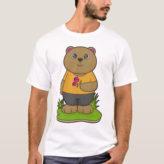 T-shirt Ours aux fleurs (Devant)