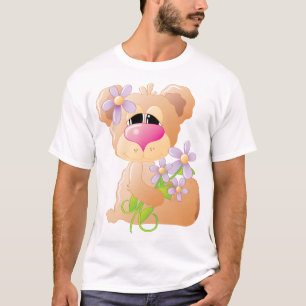 T-shirt Ours Aux Fleurs Solaires