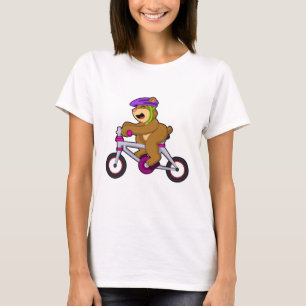 T-shirt Ours avec vélo et casque