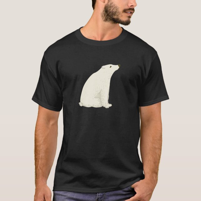T-shirt Ours blanc comme symbole canadien national de (Devant)