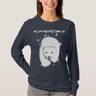 T-shirt Ours blanc sous-marin