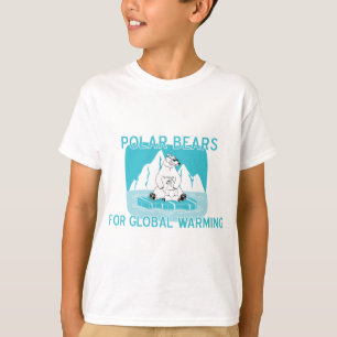 T-shirt Ours blancs pour le réchauffement climatique