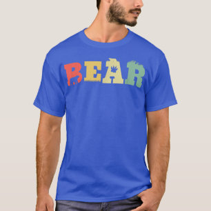T-shirt Ours Brown rétro - Ours grizzli Vintage Bea Nature