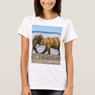 T-shirt Ours brun côtier