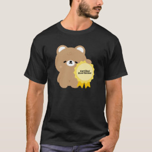 T-shirt Ours brun Overthinker certifié