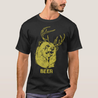 T-shirt Ours + Cerf = Bière