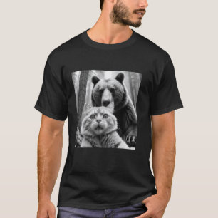 T-shirt Ours Chat Drôle Le Dernier Selfie