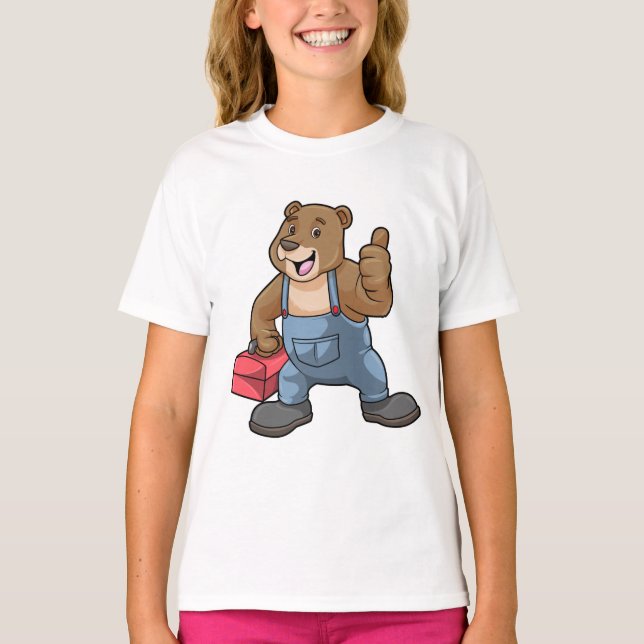 T-shirt Ours comme artisan avec boîte à outils (Devant)