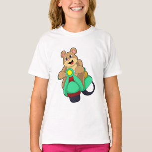 T-shirt Ours comme Biker avec Scooter.PNG