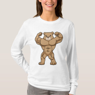 T-shirt Ours comme Bodybuilder avec de grands Muscles