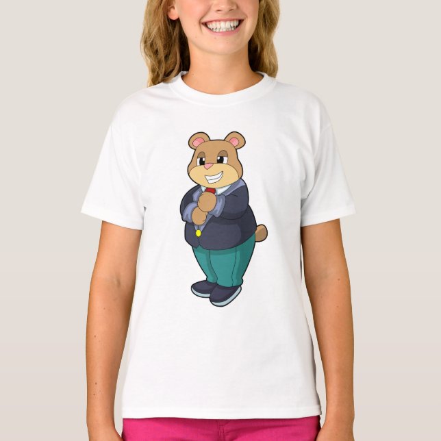 T-shirt Ours comme chambre avec costume (Devant)