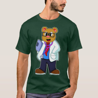 T-shirt Ours comme docteur avec stéthoscope