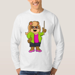 T-shirt Ours comme enseignant avec lunettes