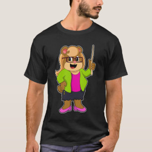 T-shirt Ours comme enseignant avec lunettes