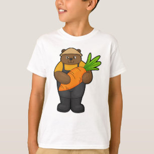 T-shirt Ours comme fermier avec carotte