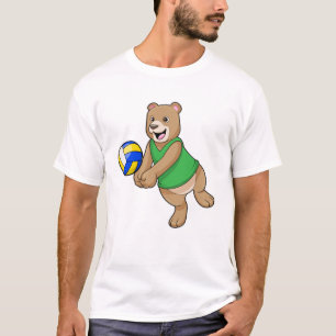 T-shirt Ours comme joueur de volleyball avec Volleyball
