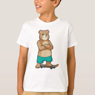 T-shirt Ours comme patineur avec skateboard