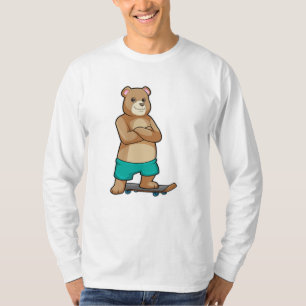 T-shirt Ours comme patineur avec skateboard