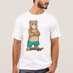 T-shirt Ours comme patineur avec skateboard