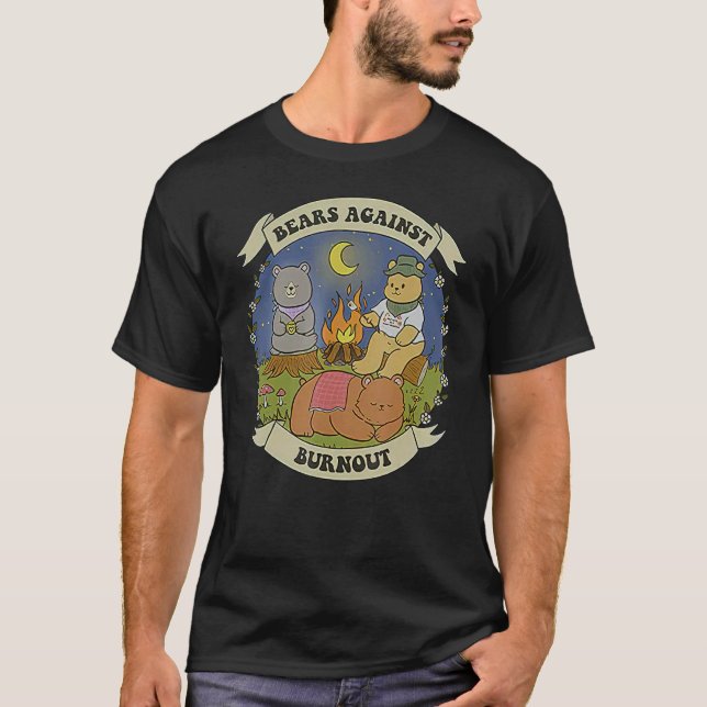 T-shirt Ours contre le feu de camp de débordement (Devant)