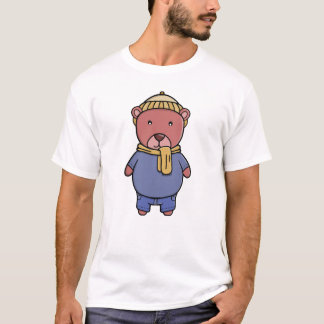 T-shirt Ours Cozy en tenue d'hiver
