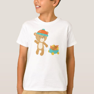 T-shirt Ours D'Automne, Ours Mignons, Ours Avec Casquette,
