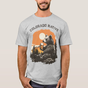 T-shirt Ours de bière Colorado autochtone
