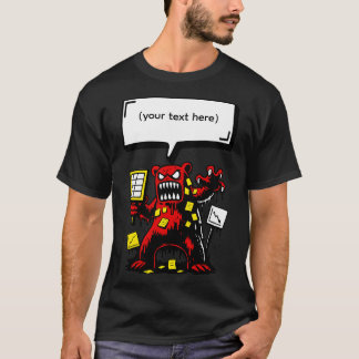 T-shirt Ours de bureau en colère