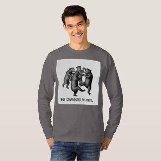 T-shirt Ours de danse gris