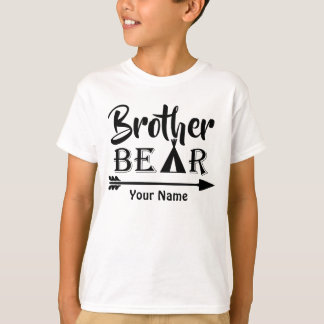 T-shirt Ours de flèche de frère personnalisé