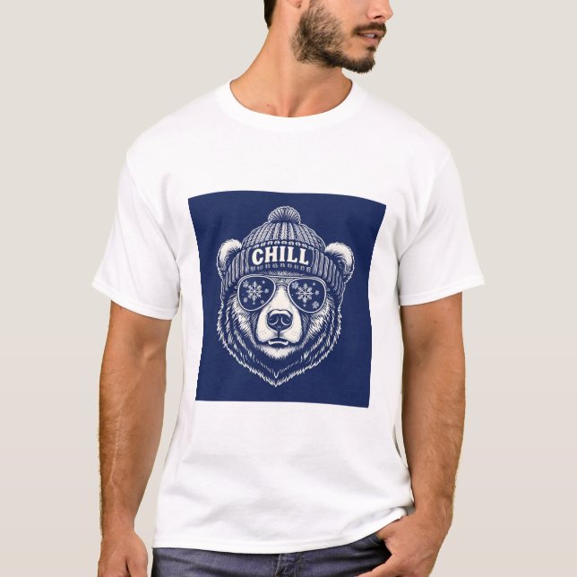T-shirt Ours de frissons avec Casquette (Devant)