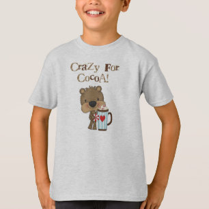 T-shirt Ours de garçon fou pour des vacances de cacao