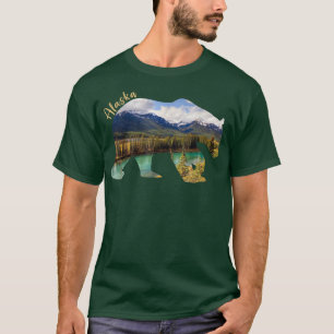 T-shirt Ours de l'Alaska - Ours grizzli aux montagnes de l