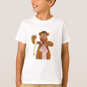 T-shirt Ours de mousse tenant du poulet en caoutchouc