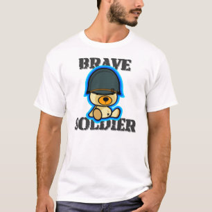 T-shirt Ours de nounours courageux mignon de soldat dans