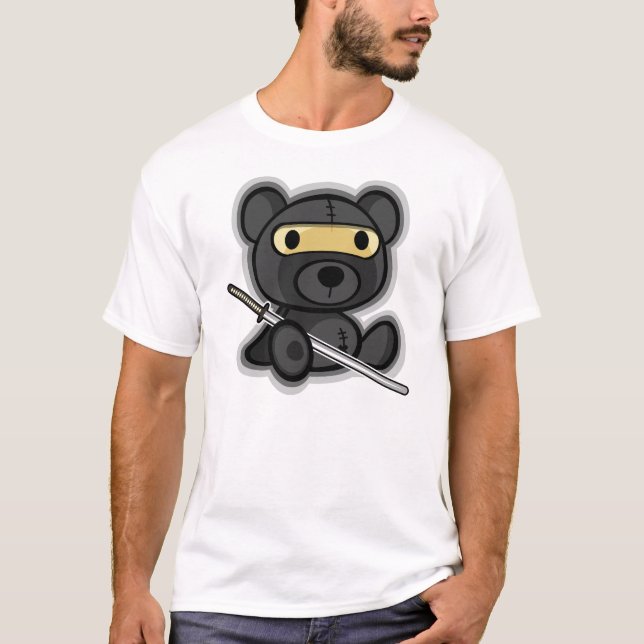 T-shirt Ours de nounours samouraï courageux mignon de (Devant)