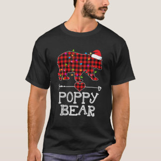 T-shirt Ours de pavot Pyjama de Noël Buffle Rouge Plaid Fa