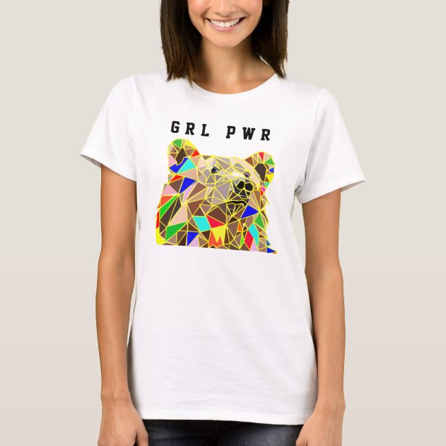 T-shirt Ours de puissance fille (Devant)