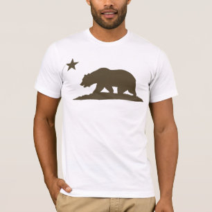 T-shirt Ours de République de la Californie - brun