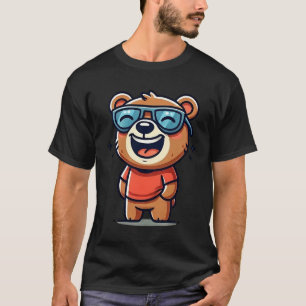 T-shirt Ours de rire cool - Vibes de dessin