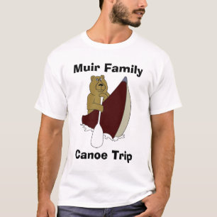 T-shirt Ours de voyage de canoë de famille de Muir